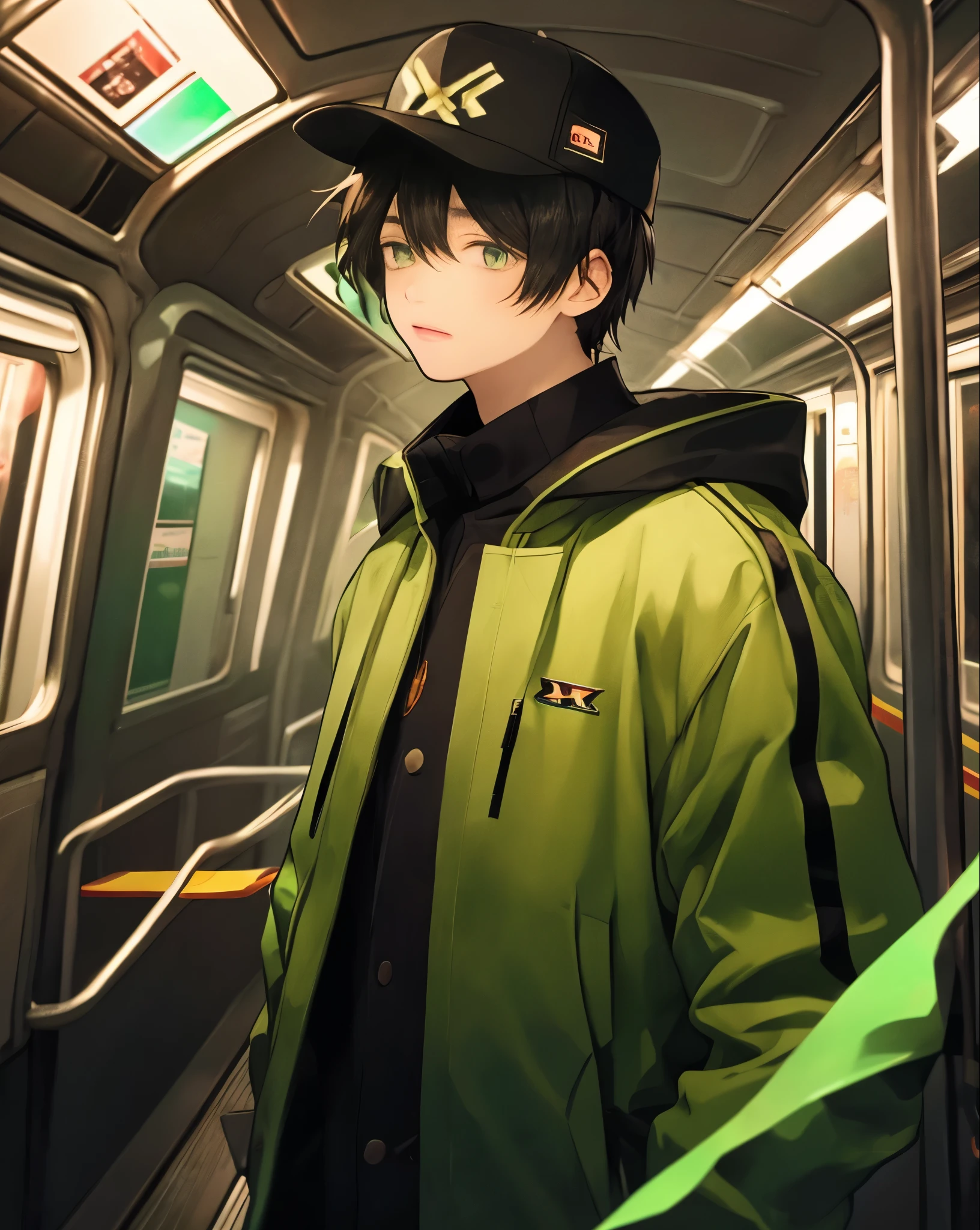 The Stable Diffusion artwork features an enigmatic teenager with black hair and green eyes, standing out in the center. Elegantly dressed, he wears a black cap and jacket that add a touch of mystery. Surrounded by precisely detailed robot insects, he deftly controls his iridescent swarm. Studio lighting in the underground environment highlights its determination, while soft rays of light create delicate shadows.
The attention to detail is exceptional, capturing features and expressions with stunning realism in 4K and 8K. The ultra-thin paint and black and white palette evoke timeless elegance, accentuating the teenager's green eyes. The fusion of technology and humanity is highlighted in his ability to control insects, reflecting the symbiotic relationship between man and machine with a photorealistic touch (1.37). The visual narrative reveals an empowering journey in the underground subway, inviting the viewer to explore captivating emotions and adventures.