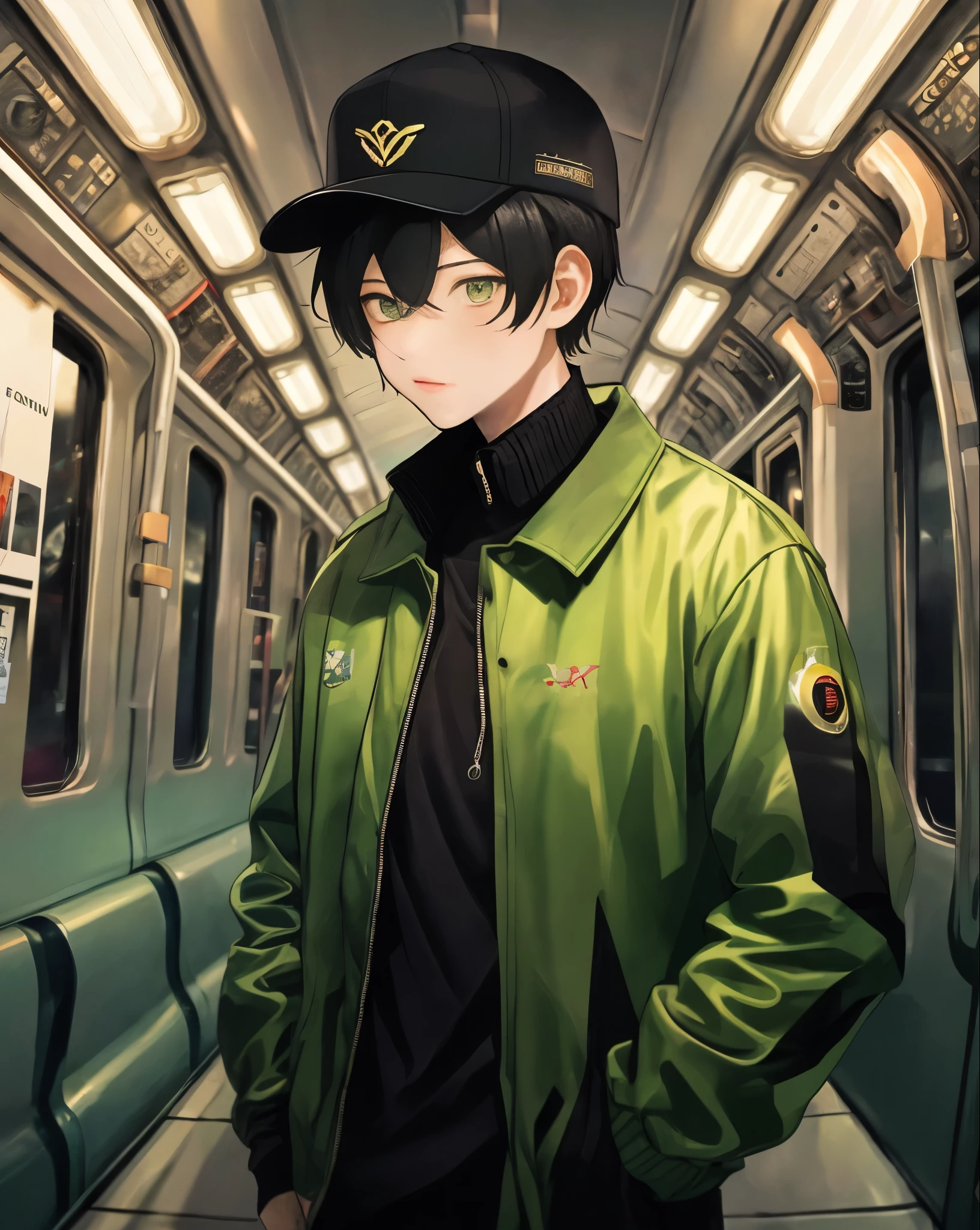 The Stable Diffusion artwork features an enigmatic teenager with black hair and green eyes, standing out in the center. Elegantly dressed, he wears a black cap and jacket that add a touch of mystery. Surrounded by precisely detailed robot insects, he deftly controls his iridescent swarm. Studio lighting in the underground environment highlights its determination, while soft rays of light create delicate shadows.
The attention to detail is exceptional, capturing features and expressions with stunning realism in 4K and 8K. The ultra-thin paint and black and white palette evoke timeless elegance, accentuating the teenager's green eyes. The fusion of technology and humanity is highlighted in his ability to control insects, reflecting the symbiotic relationship between man and machine with a photorealistic touch (1.37). The visual narrative reveals an empowering journey in the underground subway, inviting the viewer to explore captivating emotions and adventures.