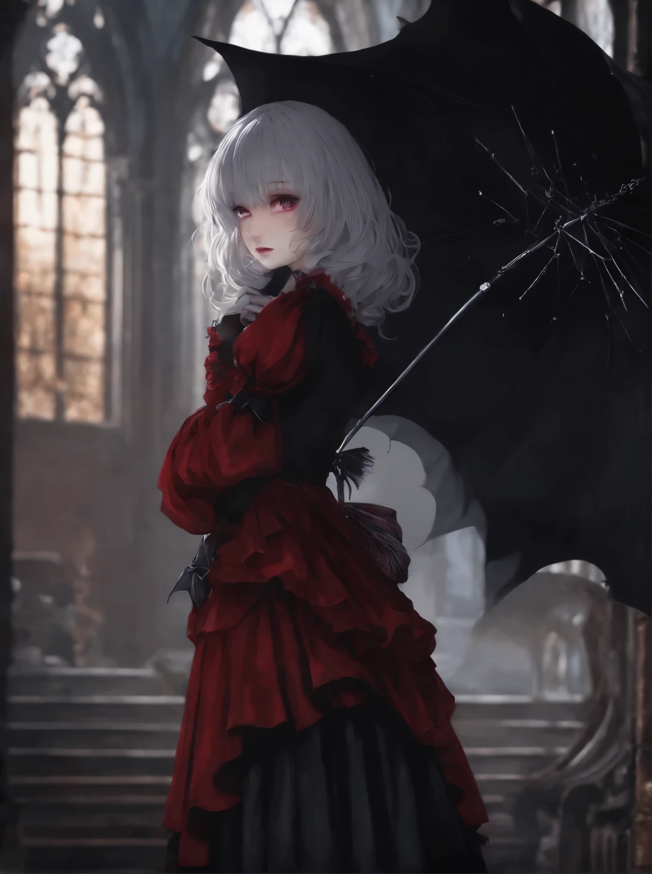masterpiece, the best_quality, 1 girl, alone, (Gothic:1.2), Remilia Scarlet, 