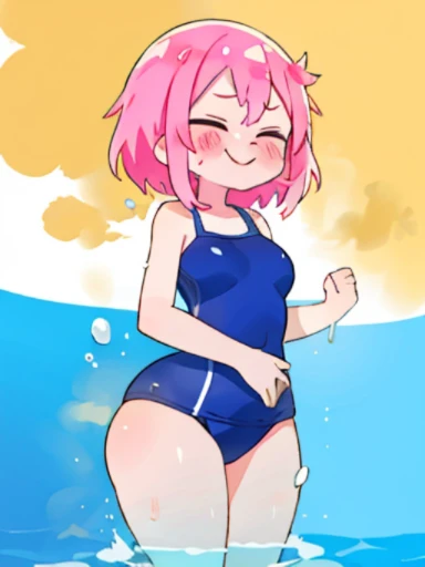 1 girl、pink hair big breasts、pool、school swimwear、women stink、fart、shyness、blush、Satisfied smile、Gas comes out of the butt、put pressure on your face、lots of gas、Feeling like diarrhea、soak in water、Swimsuit for 、water gets dirty、Sweat、Active、My body trembles、Hip Attack、dynamism、bubbles come out of water