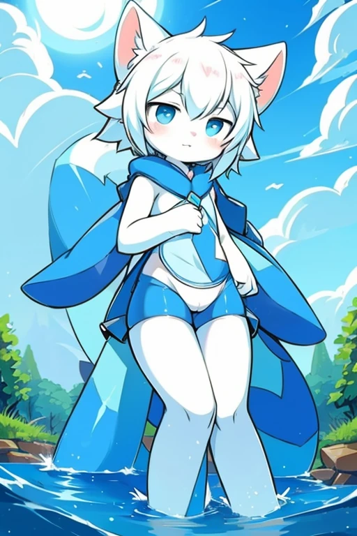 Light blue cute furry