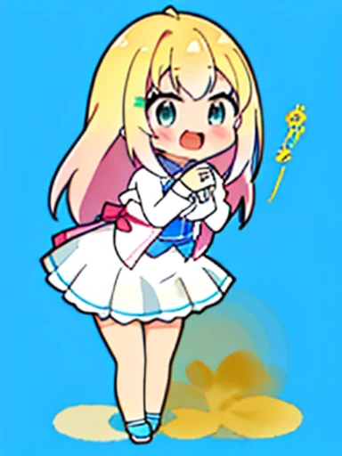 「Kyoto Animation」wind anime illustration、highest quality、(cute:1.1)、(cute:1.5)、(High resolution:1.2)、It's ridiculously ridiculous:1.3、Very fine illustrations、break、1 Beautiful Girl、solo、 (heterochromia、light blue eyes and light green eyes)、star eye silhouette、solo、standing position、happiness、:d、Himeme、big breasts、break、Braid、Light pink hair、medium long hair、standing position、Front angle、whole body、(Little:1.2)、women stink、fart、shyness、blush、Satisfied smile、Gas comes out of the butt、put pressure on your face、lots of gas、Feeling like diarrhea、Sweat、Active、My body trembles、Hip Attack、dynamism、