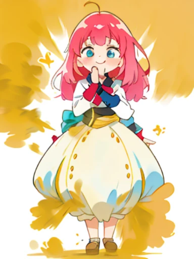 「Kyoto Animation」wind anime illustration、highest quality、(cute:1.1)、(cute:1.5)、(High resolution:1.2)、It's ridiculously ridiculous:1.3、Very fine illustrations、break、1 Beautiful Girl、solo、 (heterochromia、light blue eyes and light green eyes)、star eye silhouette、solo、standing position、Himeme、big breasts、Braid、Light pink hair、medium long hair、standing position、whole body、(Little:1.2)、women stink、fart、shyness、blush、Satisfied smile、Gas comes out of the butt、put pressure on your face、lots of gas、Feeling like diarrhea、Sweat、Active、My body trembles、Hip Attack、dynamism、