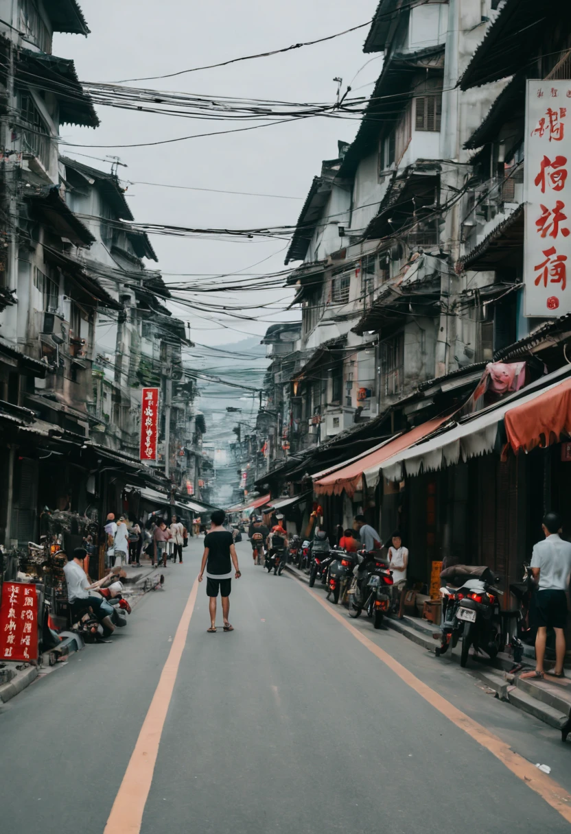 35mm photo, street, inspired by Lengmei, best quality, masterpiece, 8k
