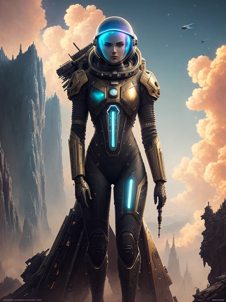 A painting of most beautiful lifeform in the galaxy, Sci - fi Art of Fiction, Science fiction artwork, Miss October, comics cover, Sci-fi concept art, venin, ultra detailed