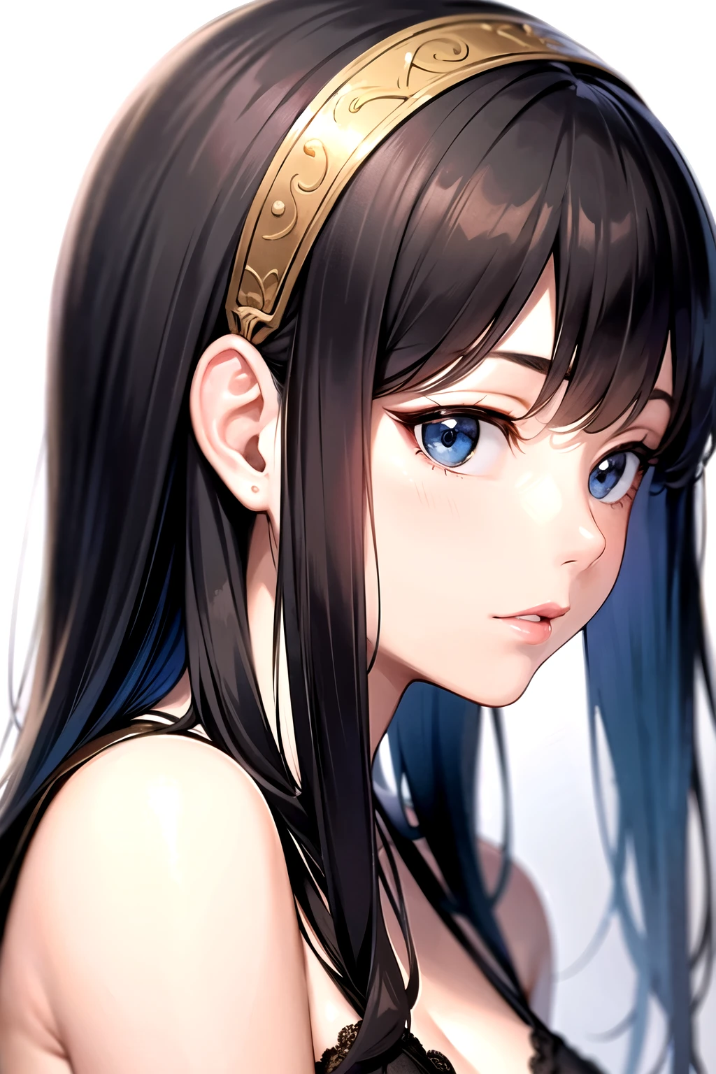 masterpiece, best quality, Super detailed, illustration, (1 girl), Beautiful and delicate eyes, looking at the audience, close up, Shy,profile