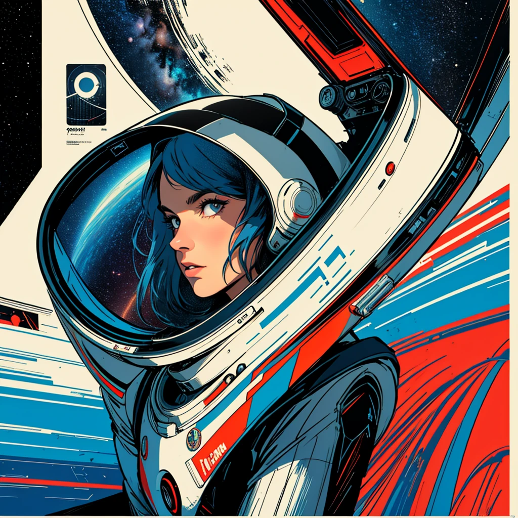 32k,highest quality,Perfect One Woman,60's,70's,80&#39;s,old movie posters,universe,retro,vintage,bauhaus,abstract,Space Thriller Movie Poster,Futuristic,shape,OK,propaganda,war,