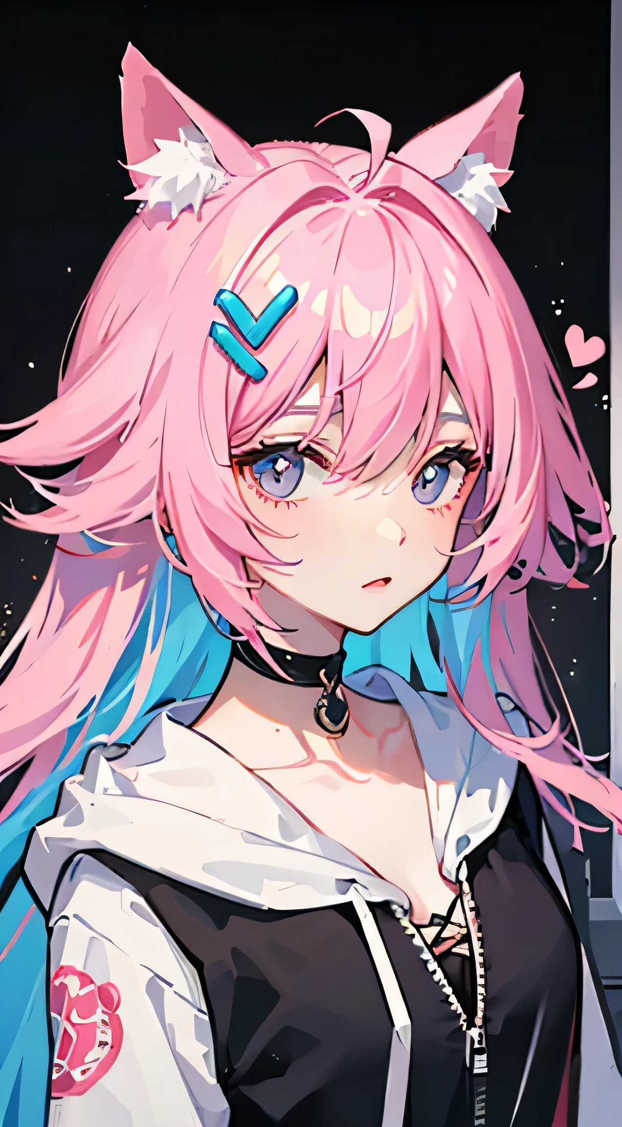 Anime girl with pink hair and a ribbon in her hair, Cute realistic portrait,Drooling、 Gweitz, Magical Girl Portrait, Cute Characters, Cute art style, Anime Moe Art Style, MapleStory character art, cute portrait, Cute Anime Girl Portrait, Small person portrait, artwork in the style of Gweitz, Splash Art Anime 