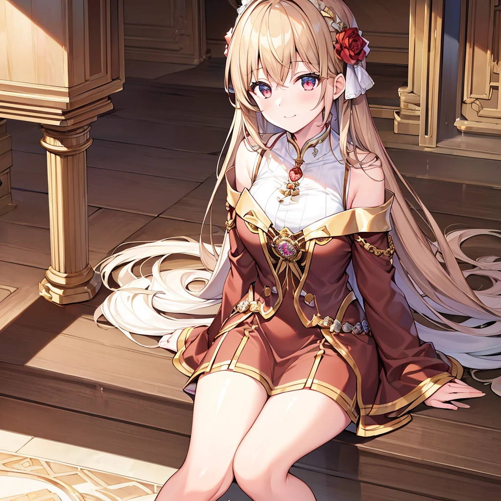 ((masterpiece,highest quality)), 4K, High resolution, 1 girl, alone, smile, brown robes, (perfumer outfit2:1.2),