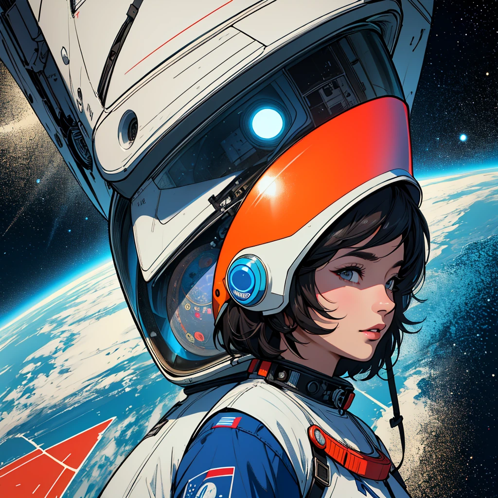 32k,highest quality,(Perfect One Woman),60's,70's,80&#39;s,old movie posters,universe,retro,vintage,bauhaus,abstract,Space Thriller Movie Poster,Futuristic,shape,OK,propaganda,war,universe飛OK士,cosmos,galaxy,satellite,satellite,mechanical,Geometric pattern,流線shape,meteor,meteorite,Space debris,