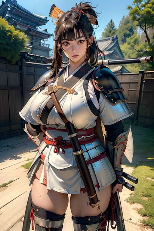 samurai girl, oriental, korean, black hair, straight hair, kpop idol, detailed, raw, 1 girl, beautiful, 8k, artwork, ultra realistic, wallpaper, miniskirt, samurai armor, sitting, open legs, panties, panties appearing, white panties, upskirt, cameltoe, thong, nsfw, pantyshot,