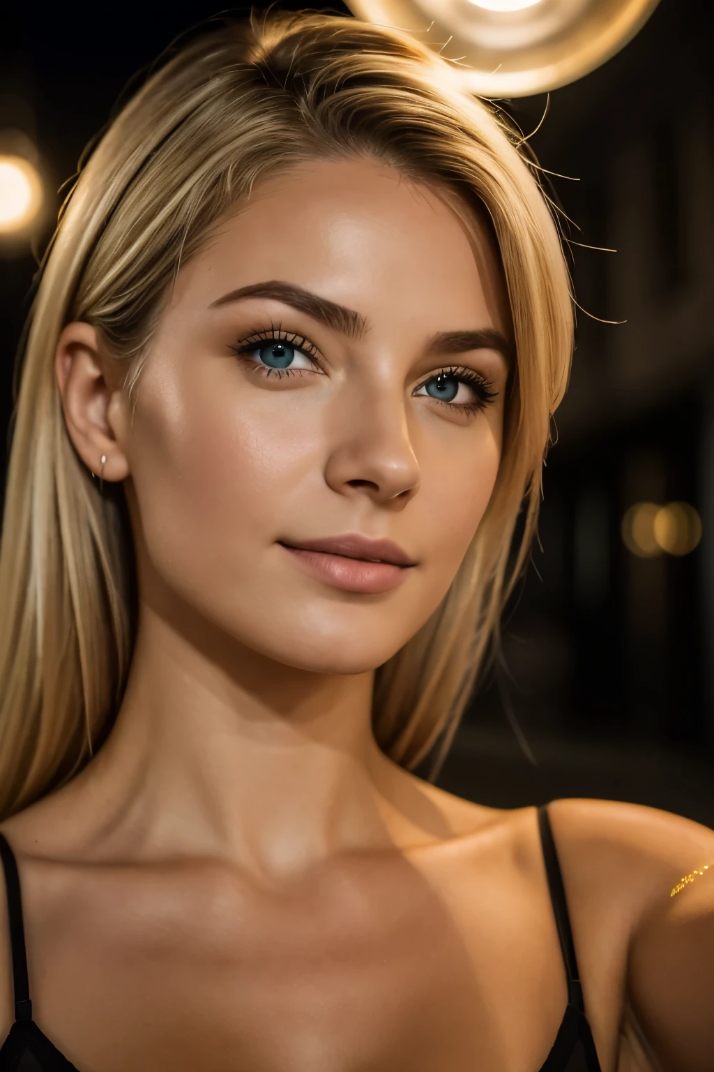 (Selfie, Draufsicht: 1.4), (Right side of the body: 1.4), RAW UHD portrait photo of a 24-year-old blonde, Saphieraugen, Eine dunkle Gasse entlanggehen, small breasts, Dorf bei Nacht, (lingere), nackt, Besonderheiten (Texturen! , Haar! , glasses, Farbe!! , Nachteile: 1.1), Strahlende Augen mit vielen Details (schaut in die Kamera), Spiegelreflexbeleuchtung, Reflex, Ultra quality, regarding sharpness, depth of field, Filmkorn (Center), Fujifilm XT3, Klar, Mitte des Rahmens, pretty face, scharfer Fokus, street lamp, Neonbeleuchtung, Bokeh (schwach beleuchtet), Nacht, (Nachthimmel), Detaillierte Hautporen, Oily skin, Sonnenbrand, komplizierte Augendetails, hole body, welliges Haar, hole body,