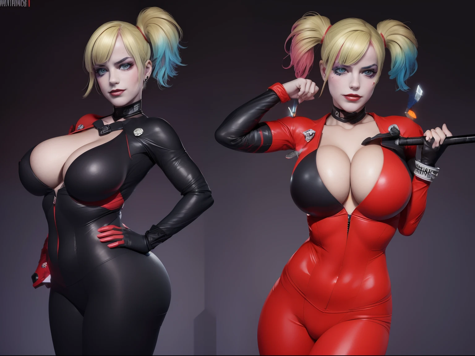 (((harley queen))) ((de dc comics))(((one girl frame))(((lleva puesto cat suit rojo de cuerpo completo))) (((enormes tetas)))((lleva puesta su ropa))(((8k))),((cuerpo completo))(((Amazing tits)))caliente, hermosa,((Hornie)), 8k, hiperrealista todo como un motor irreal trazado de rayos render ((estilo humano hiperealista)),(((Empty dark background))). hiperrealista todo como un motor irreal trazado de rayos render estilo humano realista ,(((Empty dark background)))., Suavemente iluminado, Intimo exquisito detalle, sharp focus, intrincadamente detallado, rewarded photography, small-catchlight, bajo contraste, alta nitidez, facial-symmetry, profundidad de campo, cinematic background, Renderizado del motor irreal, Imagen central, dream-like, Suavemente iluminado, intimo, imagen de cuerpo completo ,cuerpo completo,((tetona)),((piernas torneadas)) perfect ass ecchi