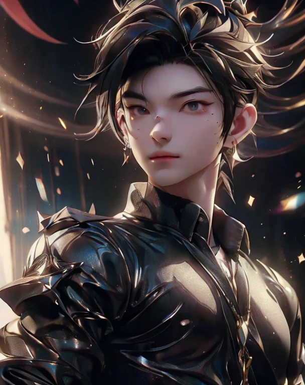 High quality, masterpiece, highly detailed, 8k, perfect face, perfect body, realistic, photogenic, man, Asian, young, black hair, comma hair cut style, handsome, detailed eyes, beautiful detailed nose, realistic body, realistic light, comfortable expressions, cute guy, sweat guy, cool guy, full body, water element