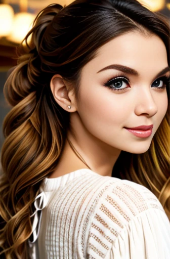 ((close up of face)), (Highly detailed CG Unity 8K wallpaper, masterpiece, 最high quality), (exquisite light and shadow, very dramatic picture, cinematic lens effects), delicate features, plump body, double ponytail, blue eyes, long blonde hair, tight top, white gloves, mini skirt, black stockings, dynamic pose), ((The background is space)), (excellent details, excellent lighting, wide angle), (Excellent rendering is、Enough to stand out in its class), muste piece, best quality, Super detailed, masterpiece, 最high quality, high quality, high resolution、unparalleled beauty、((Complex and colorful costumes))、Poses with various movements、smile