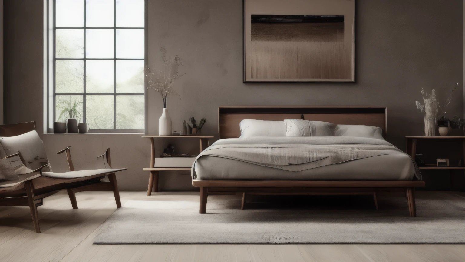 hyper ultra realistic photographs full body ofBench near beige bed with wicker headboard. Boho interior design of modern bedroom in country house. ratio 16:9, 4k, 8k resolution, High quality photo, high detailed, imagesharp focus, Cinematic lighting,hyperdetailed & Unreal engine, detail, realism, photography,cinematography, camera NIKON, lens NIKKOR flagship, masterpiece. hyper-maximalism, ultradetailed photorealistic, light skin imperfections, final render, vray