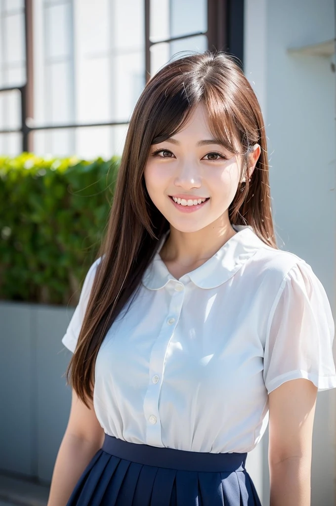 Close up portrait of woman in white shirt and blue skirt, TWICE's Tzuyu, Nam Jae Young, nishimiya shouko, narumi kakinouchi, Chiho, Lee Ji Eun, Lee Ji Eun, cute korean actress, Young and cute gravure idol, young gravure idol, korean girl, Hwang Se-ha