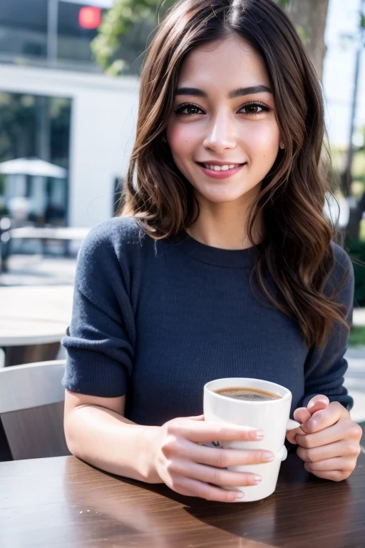 Drink coffee in a café