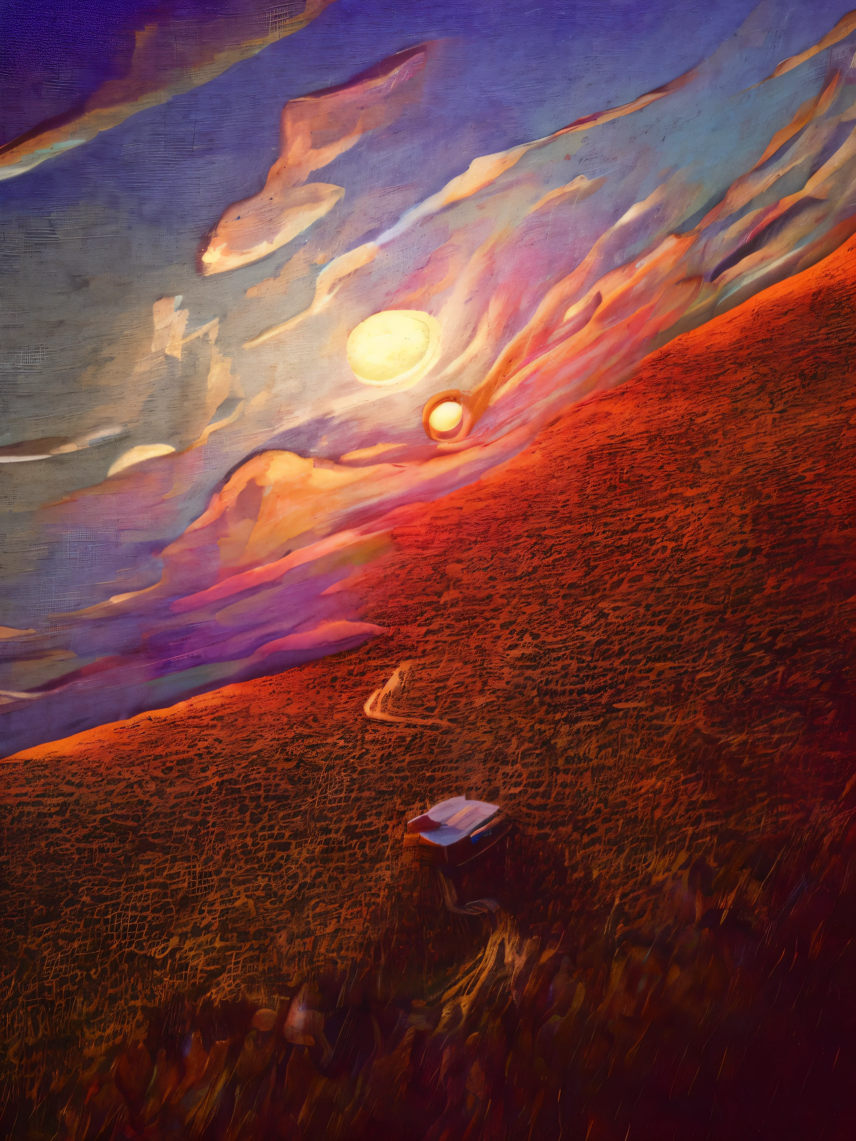 8k masterpiece, ((scene with daylight)), ((soft light)) it is daytime on a totally desert planet and we see the sky with two moons and full of large spaceships with complex structures, celestial landscape, stars and nebulae