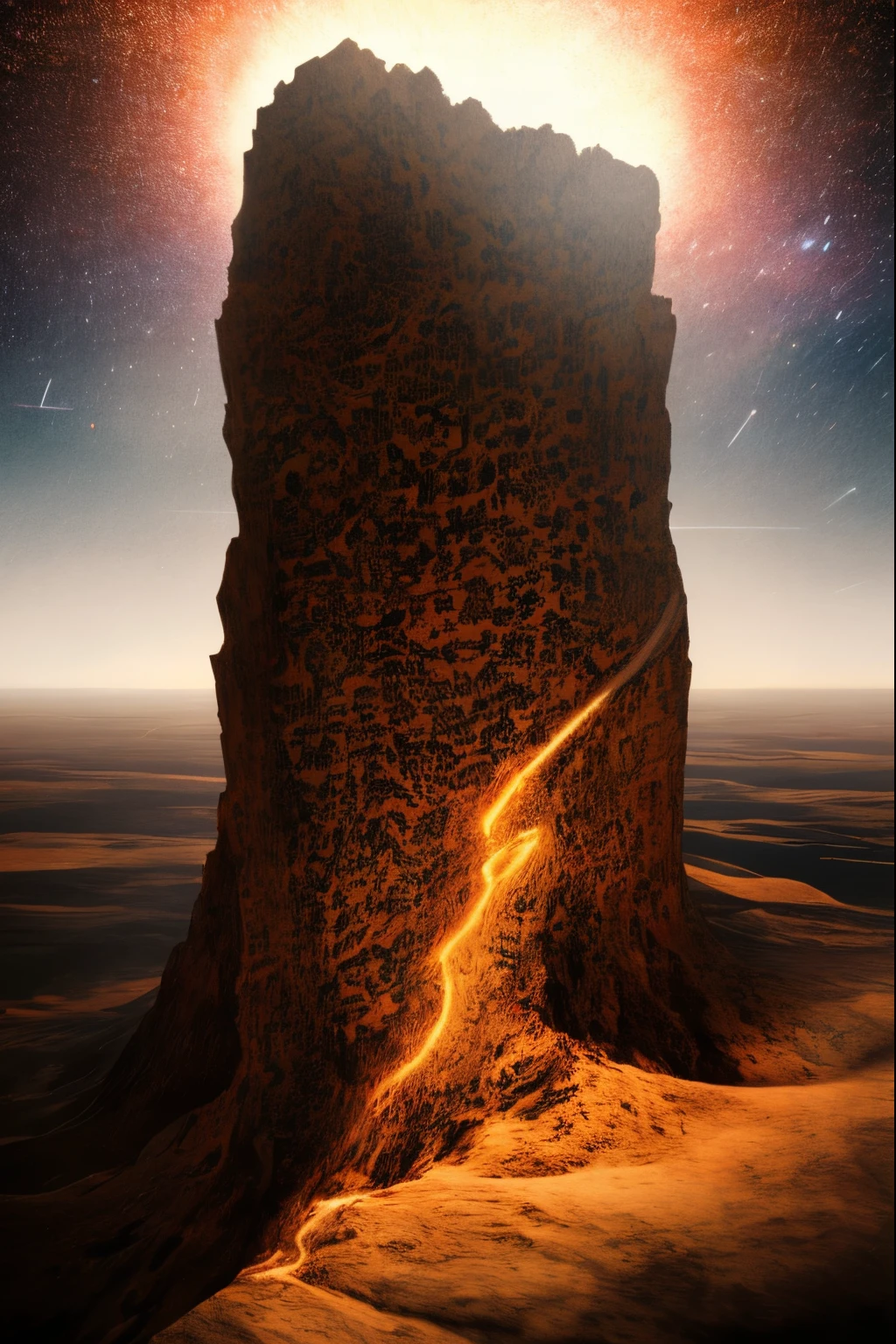 The Great Rift Valley region of the Martian Mo River alluvial plain,Rock Sugar Onyx nuclear-powered command gunboat Black Gold Cruiser Tower Snow Red Marble Glow Space Station 1:3 Models,starrysky,Cyberpunk art of a,Rembrandt light,Detail portrayal,macro shot,surface reflection,high definition detail,Dingdall effect,Light and shadow intensification,The light shines,particle fx,3D modeling,Surface reflected light,detail-rich,The texture is delicate,Strong visual impact,Hyper-detailing,A high resolution,high saturated,Ray traching,Light and shadow effects,16K smooth,A high resolution