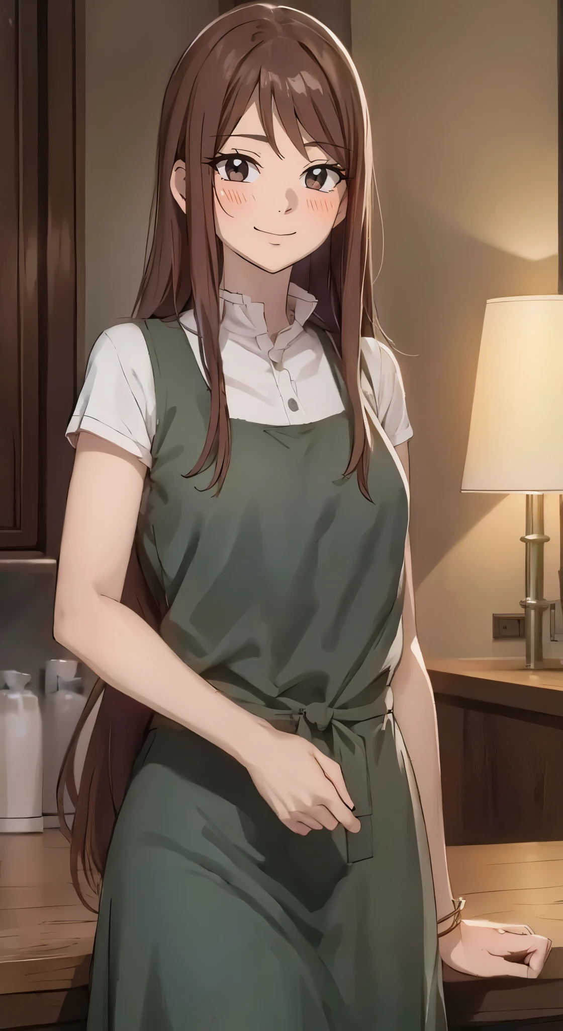 Beautiful, blush on, smile
