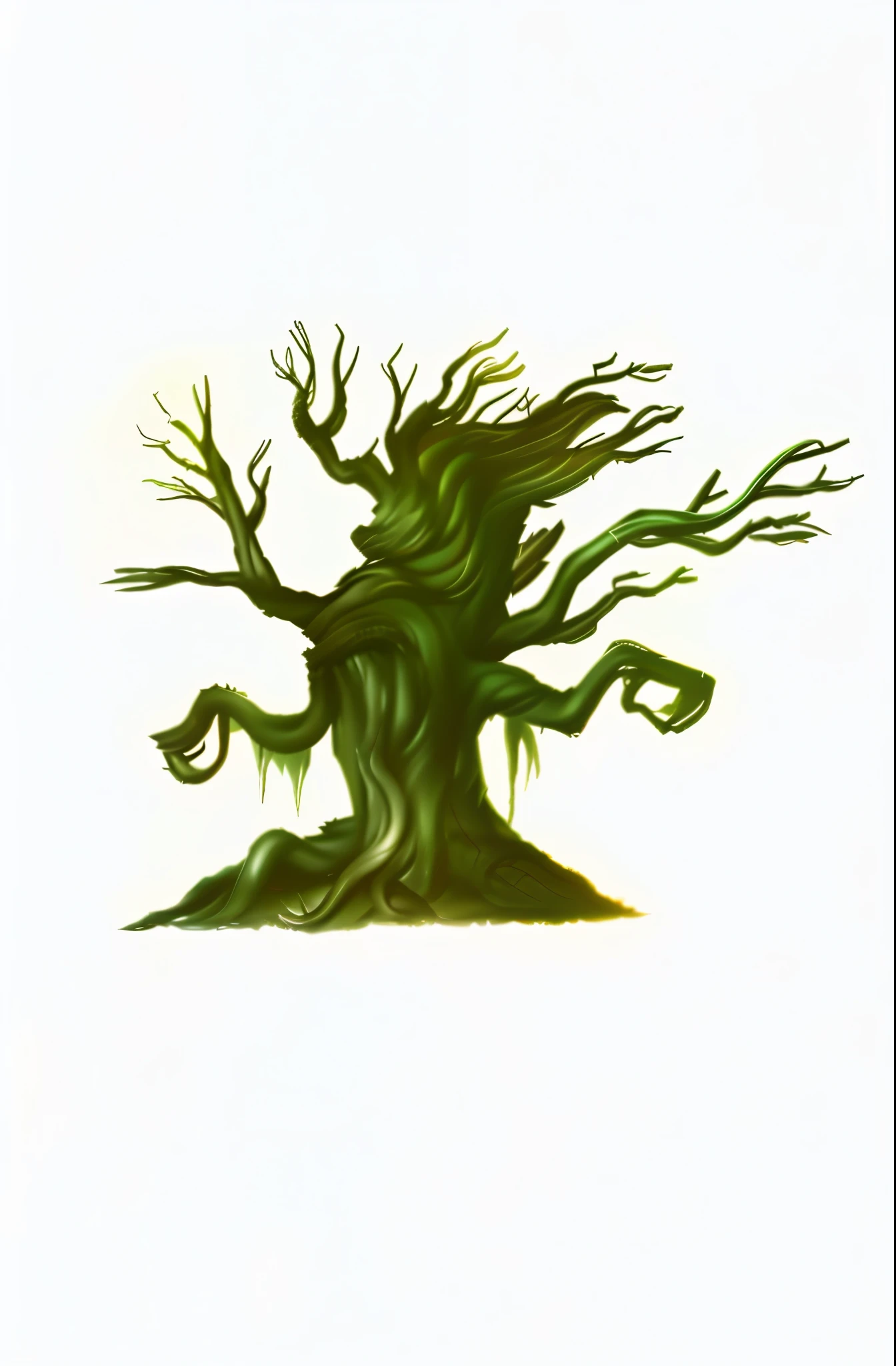 prompt生成:
"(best quality,4k,8k,highres,masterpiece:1.2),ultra-detailed,(realistic,photorealistic,photo-realistic:1.37),close-up of a tree, protruding tree roots, Humblerwood art style, evil tree wizard, facial features, tree person, angry tree, tree dryad, oak tree, tree in the shape of an ear, tree druid, old humanoid ears, ancient tree, peculiar extraterrestrial tree, vibrant colors, dramatic lighting"