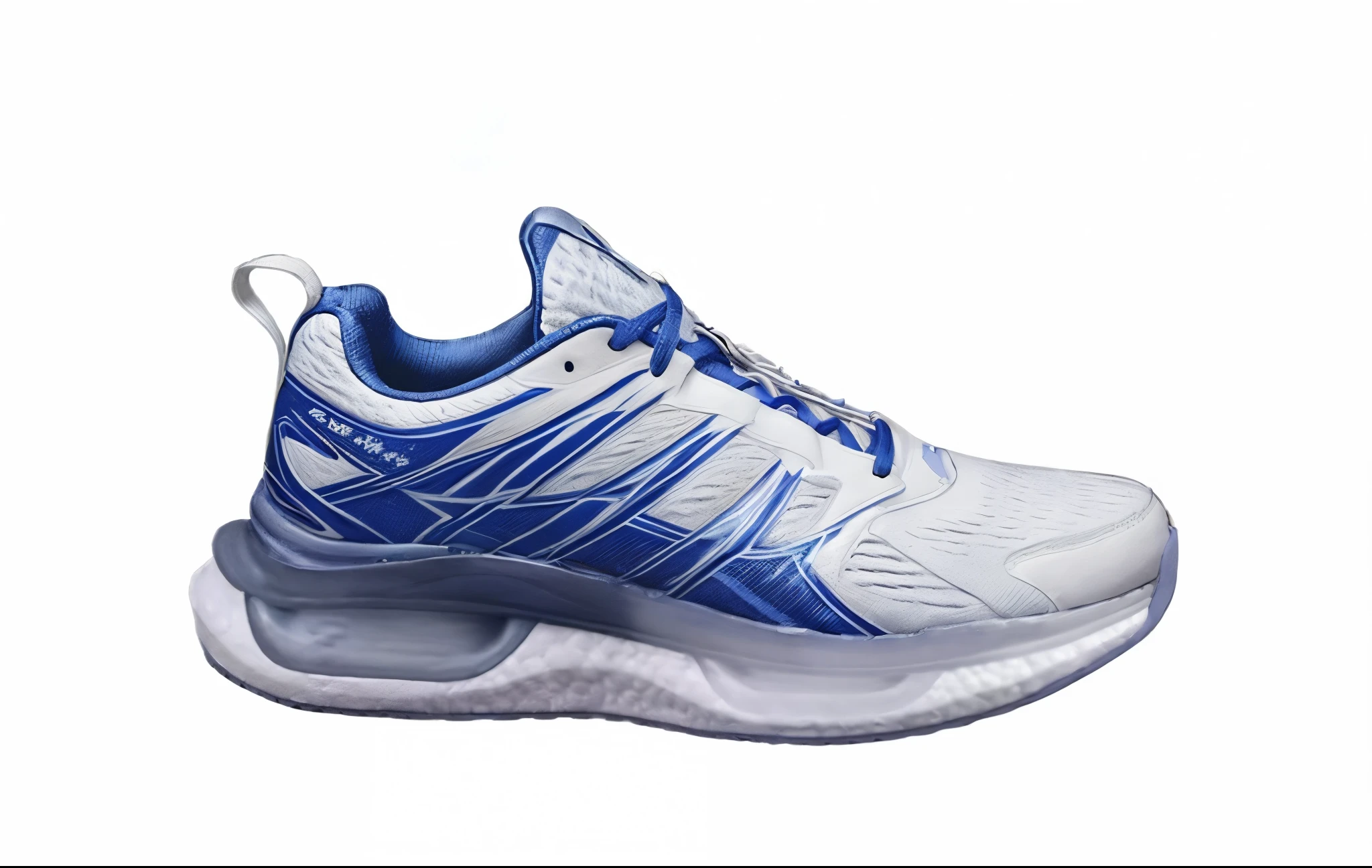 Running shoes, dynamic lines, Chinese style, Mystic Cobalt