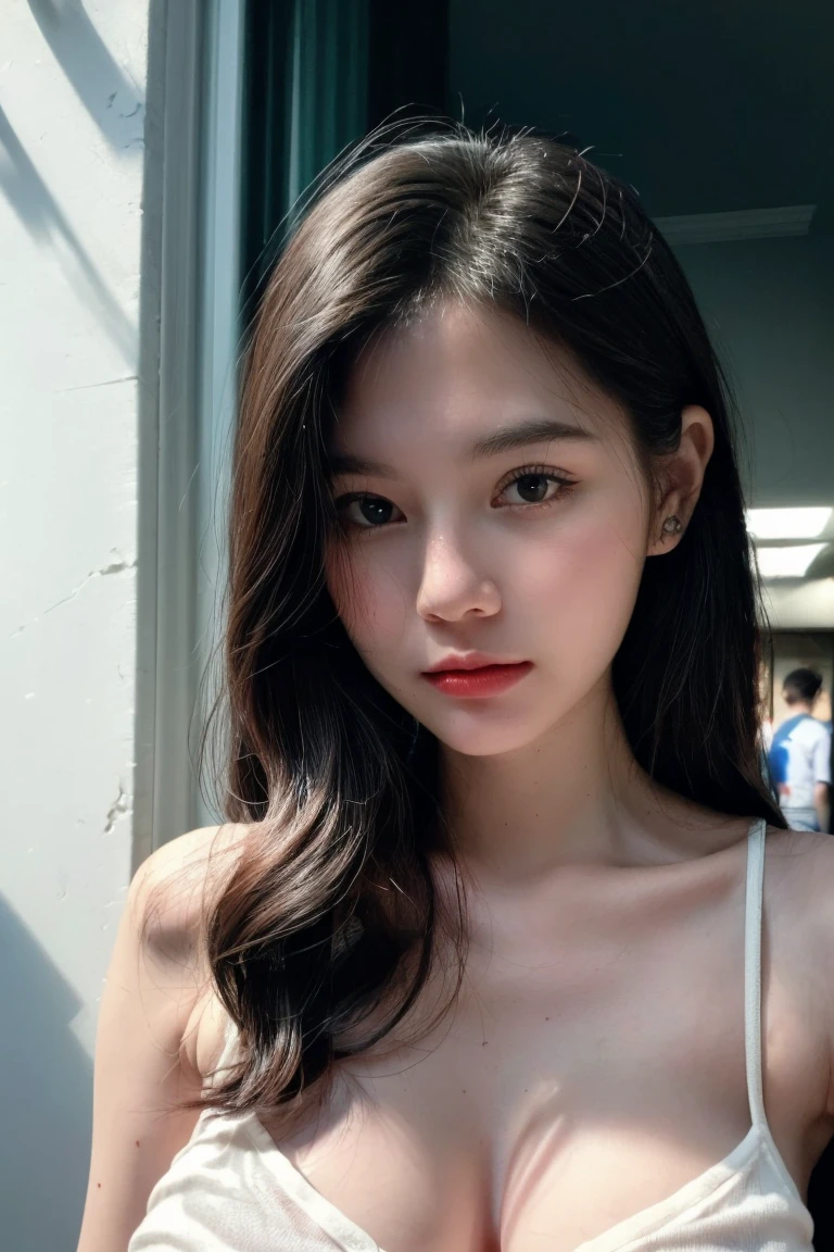 (Ultra detailed:1.3) ((((best quality))) , (((ultra detailed))) , (((masterpiece))) , illustration,Fashion, lipstick, ray tracing, depth of field, 1girl,(solo:1.5), (long hair:1.6), looking at the CAMERA, glossy skin, counterpoint, female focus, model, (medium breasts:1.3),mischievous face cool, perspective, fine fabric emphasis, budget haze,ojou-sama pose,
beautiful young female, Pixie Cut, tank top, leaning forward, art by Adrian Tomine, art by Agnes Cecile, sexy, seductive, shadow, dramatic lighting, park, black and white
Hotify, Prettify, PrettyEyes