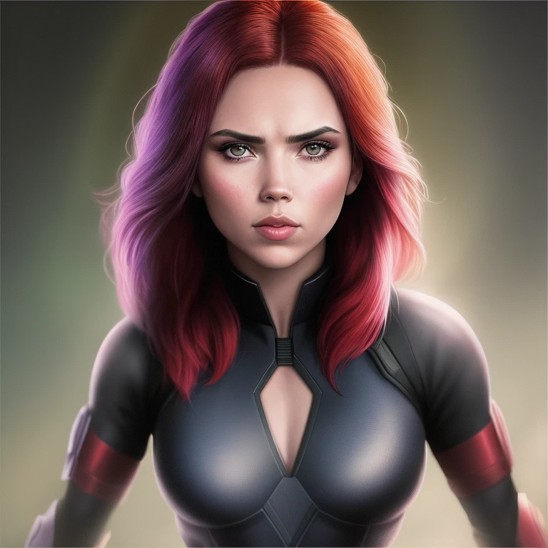 Foto RAW em sequencia, uma imagem de Scarlett Johansson interpretando uma Native Azteca negra Widow, (( posa forte e confiante )), detalhes faciais expressivos, planos de fundo imersos com elementos culturais aztecos, natural lighting, HDR, foto realista, foto profissional, flertosa com o espectador, visual intrigante, fotorrealista, bela e forte, pele natural, 8k UHD, alta qualidade, filmic grain, Fujifilm XT3.

This prompt describes an image of Scarlett