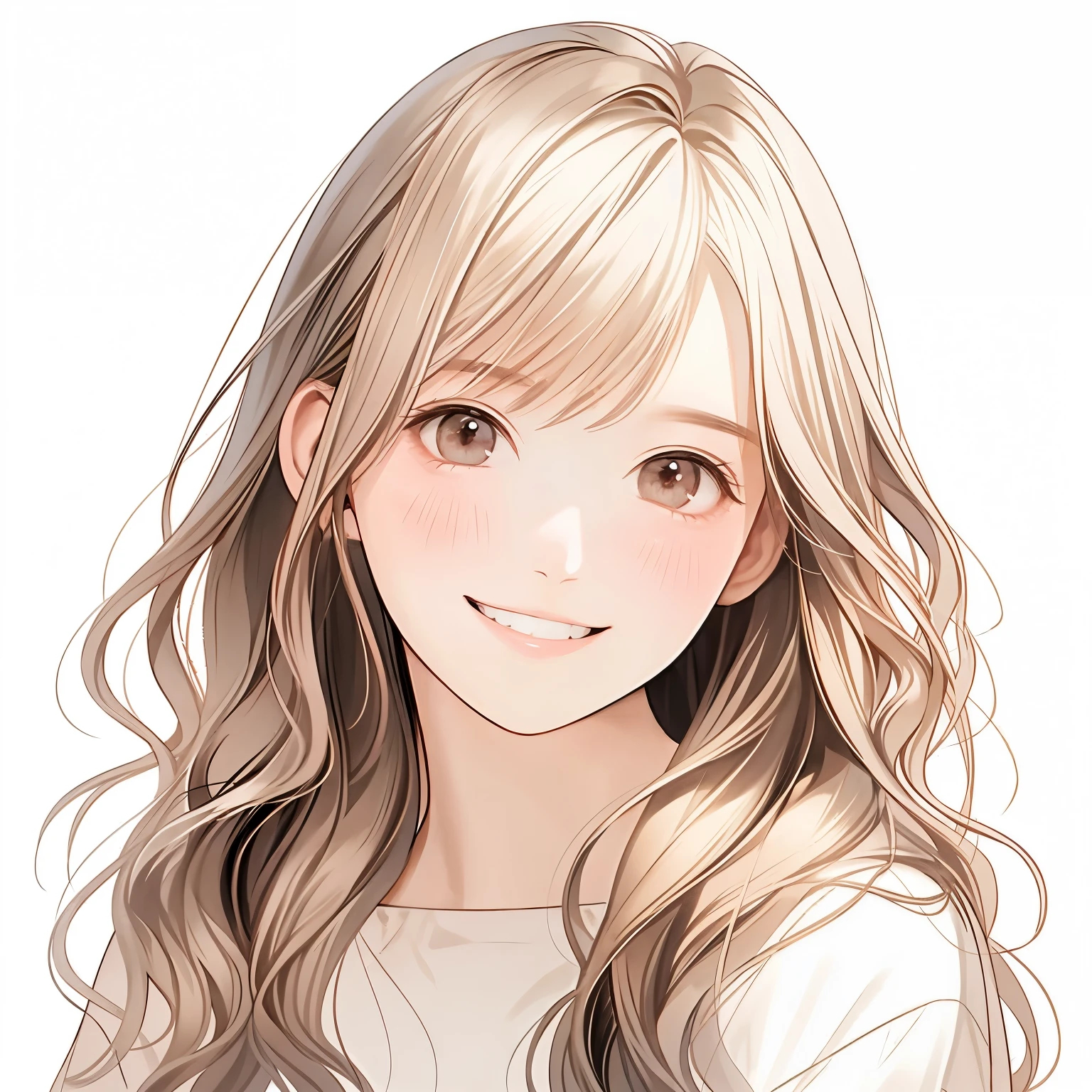cute smile、shy smile