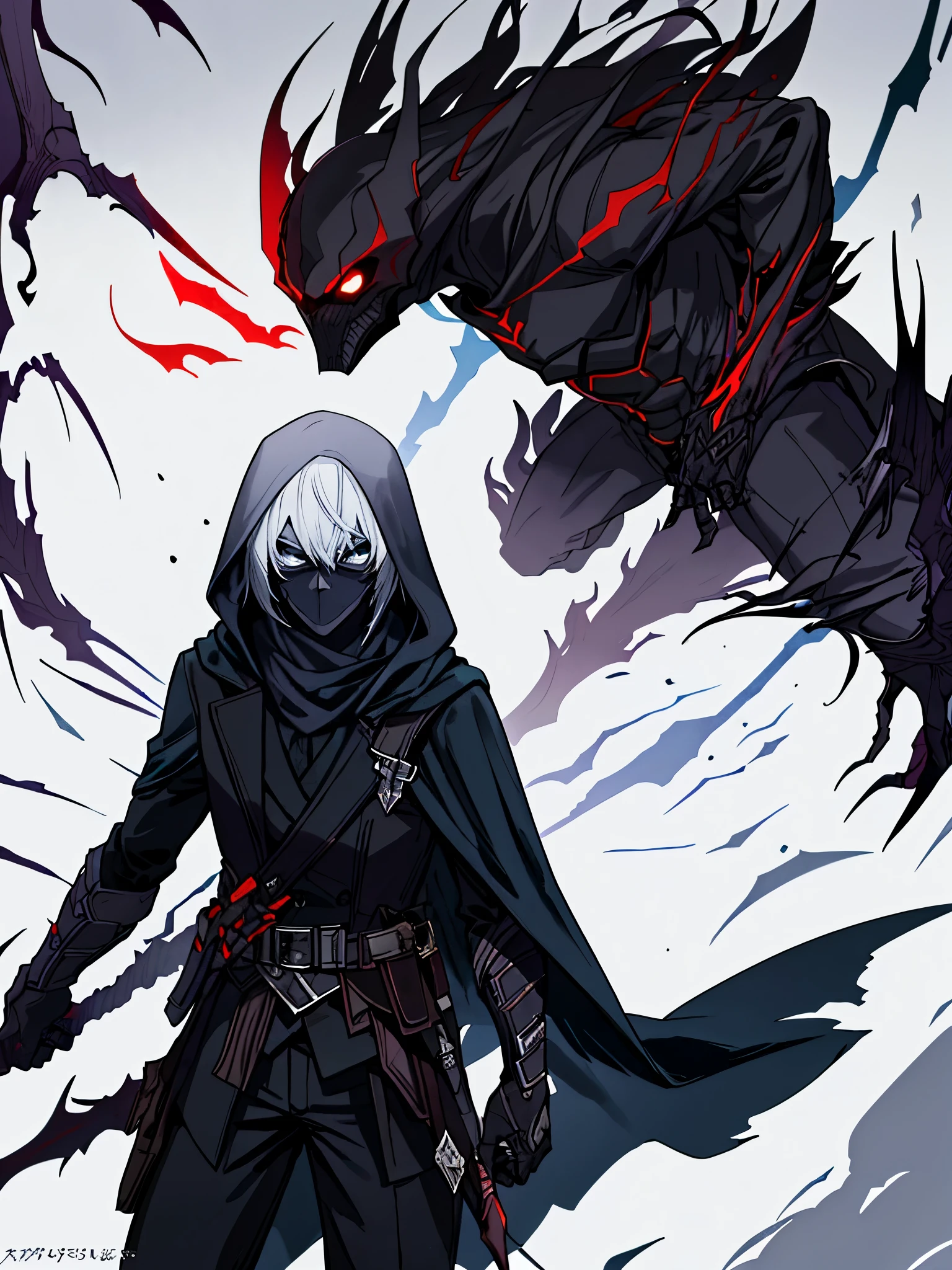 and terrifying precision, wielding a terrifyingly elegant and precise weapon shrouded in shadows and mysteries.
A mysterious dark hero covered in shadows and mysteries.、terrifying and precise, holding a weapon of terrifying elegance and mystery.
A mysterious dark hero, hidden in the shadows with a weapon of terrifying elegance and precise power.
A shrouded in darkness, the mysterious hero wields a weapon of terrifying elegance and unmatched precision.
A a hero cloaked in shadows, he possesses a weapon of terrifying elegance and deadly precision.
--