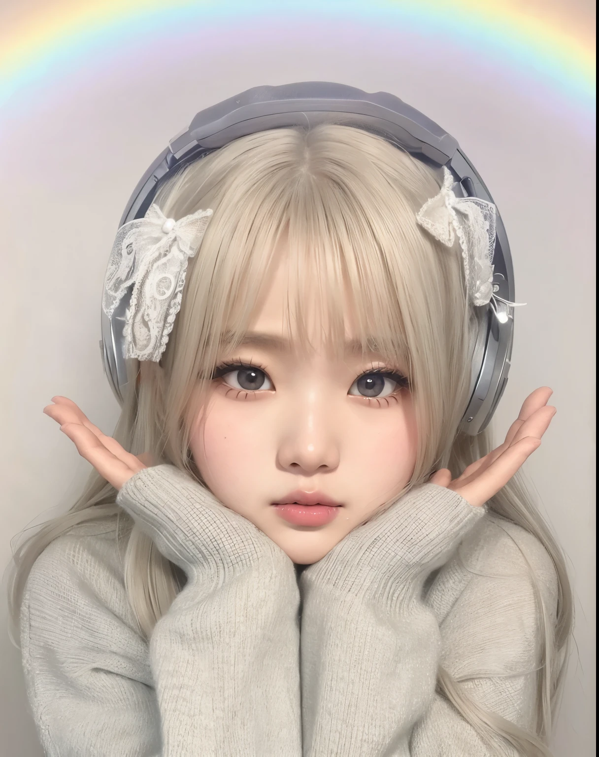 Wonyoung from IVE face, foto realista, ultra HD, 8k, big juicy lips 