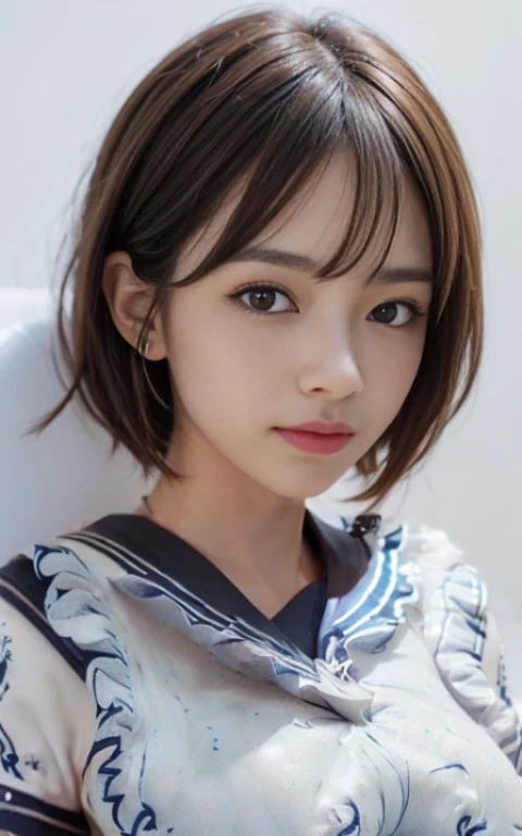 sudden break(Navy Blue Theme:1.4)、(hairpiece:1.3)、(short sleeve(Navy blue sailor suit jacket)double breasted:1.4)、(double breasted:1.2)、((Navy frill tiered super long skirt: 1.4)、(highly detailed white embroidery:1.3)