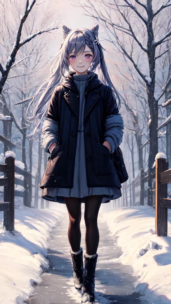 Top quality, 4K, 8K, high resolution, masterpiece: 1.2, Keqing,beautiful young woman, snow-covered countryside, winter scenery, winter coat, long coat, beautiful winter boots, gloves, nudist, happy, natural beauty, Purple twin-tailed hair, Purple eyes,A hair ornament, detailed facial features, rosy cheeks, gentle smile, breath of ice, pink and white winter scenery, snowflakes falling quietly, refreshing winter air, quiet and peaceful, calm atmosphere, quiet mood, stepping on sparkling snow, Traces of footprints, white winter wonderland, untouched nature, soft and fluffy snow, clear blue sky, sunlight through the trees, subtle shadows, comfort and warm feeling, calm and relaxation, enjoying loneliness, one with nature , blissful harmony, the pleasant sound of nature, the breeze, the sound of leaves in the wind, melting icicles, the sound of snow breaking at your feet, the whisper of the wind, freedom and freedom, the beauty of simplicity, free and carefree existence, incorporating natural elements, elegant and elegant Unnatural movement, peaceful aura, satisfaction and happiness, enjoy the present moment, connect with the environment, calm and slow pace, look at the breathtaking scenery, look at the winter wonderland, immerse yourself in the beauty of nature, unforgettable Memories of winter,

A fantastic and fantastic world

[Materials]: Oil painting, classic artwork, realistic portrait, realistic style, soft brush stroke, rich texture, attention to detail, vivid colors, warm color palette, depth and dimension, subtle highlights And shadow, impressionist touch, elegant and sophisticated composition, fine art quality

[Image quality]: Ultra-detailed, high resolution, crystal clear image, sharp focus, fine details, seductive clarity and clarity, professional grade, exquisite quality, perfect as pictured, perfect craftsmanship, wonderful level of detail, current Practical description

[Art style]: Portrait art, realism, impressionism, romanticism, wint