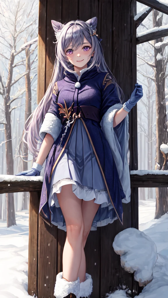 Top quality, 4K, 8K, high resolution, masterpiece: 1.2, Keqing,beautiful young woman, snow-covered countryside, winter scenery, winter coat, long coat, beautiful winter boots, gloves, nudist, happy, natural beauty, Purple twin-tailed hair, Purple eyes,A hair ornament, detailed facial features, rosy cheeks, gentle smile, breath of ice, pink and white winter scenery, snowflakes falling quietly, refreshing winter air, quiet and peaceful, calm atmosphere, quiet mood, stepping on sparkling snow, Traces of footprints, white winter wonderland, untouched nature, soft and fluffy snow, clear blue sky, sunlight through the trees, subtle shadows, comfort and warm feeling, calm and relaxation, enjoying loneliness, one with nature , blissful harmony, the pleasant sound of nature, the breeze, the sound of leaves in the wind, melting icicles, the sound of snow breaking at your feet, the whisper of the wind, freedom and freedom, the beauty of simplicity, free and carefree existence, incorporating natural elements, elegant and elegant Unnatural movement, peaceful aura, satisfaction and happiness, enjoy the present moment, connect with the environment, calm and slow pace, look at the breathtaking scenery, look at the winter wonderland, immerse yourself in the beauty of nature, unforgettable Memories of winter,

A fantastic and fantastic world

[Materials]: Oil painting, classic artwork, realistic portrait, realistic style, soft brush stroke, rich texture, attention to detail, vivid colors, warm color palette, depth and dimension, subtle highlights And shadow, impressionist touch, elegant and sophisticated composition, fine art quality

[Image quality]: Ultra-detailed, high resolution, crystal clear image, sharp focus, fine details, seductive clarity and clarity, professional grade, exquisite quality, perfect as pictured, perfect craftsmanship, wonderful level of detail, current Practical description

[Art style]: Portrait art, realism, impressionism, romanticism, wint
