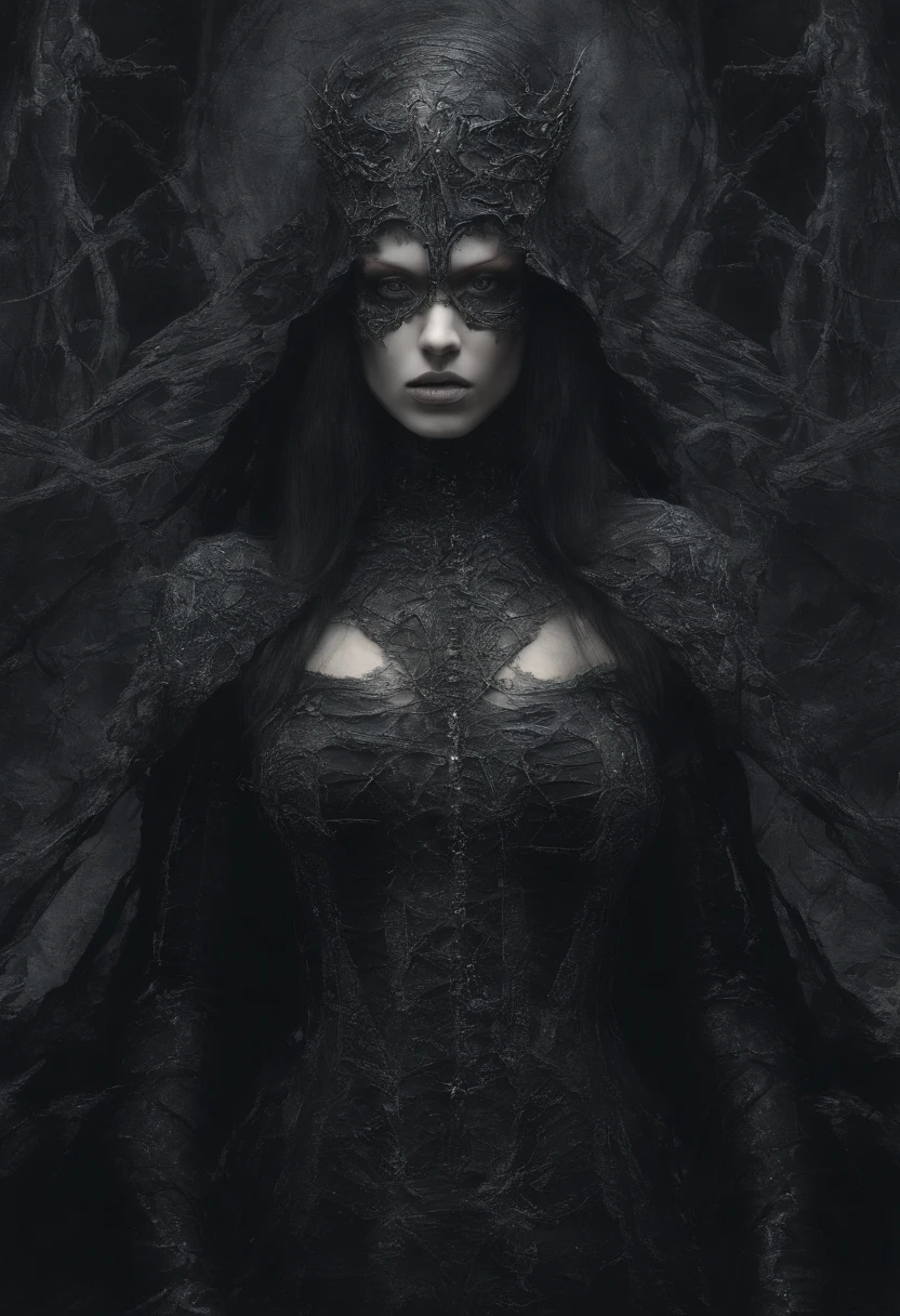 Nsfw, paintings, dunkle fantasy,  Kosmischer gefallener weiblicher Ritter, Kosmisches Grau, Schwarz, Seltsam, Abscheulich, leichte Teilchen, Ultra-HD-Hintergrundbild, artistic, kompliziert, sexy, dark fantasy look, dnd, roleplay, sexy, nsfw, Beautiful woman, schwarze lange haare, heroisch, Portrait, paintings