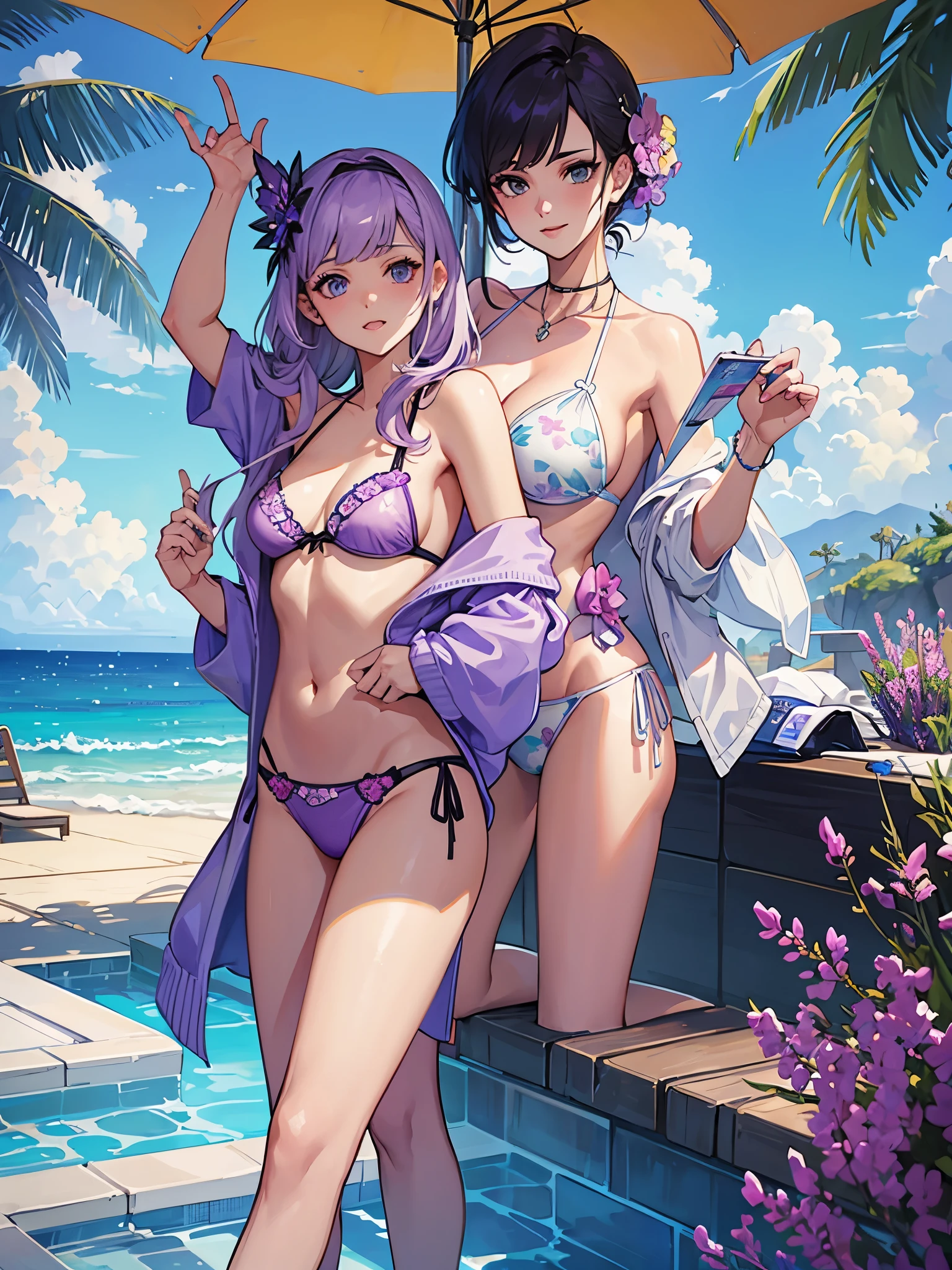 GTA5, lavender bikini, brief, pool