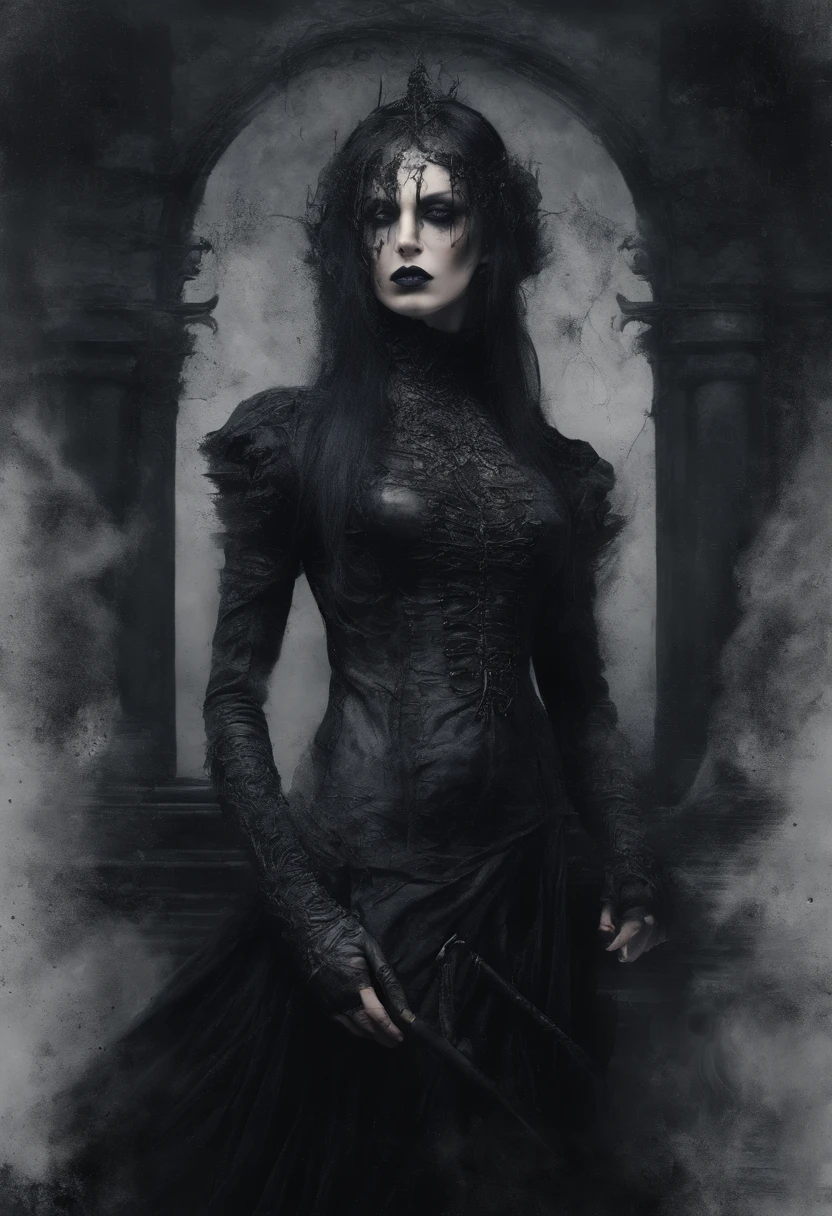 Nsfw, paintings, Full body, nsfw, portrait, dunkle fantasy,  Kosmischer gefallener weiblicher Ritter, Kosmisches Grau, Prinzessin, Goth, Schwarz, Seltsam, Abscheulich, leichte Teilchen, Ultra-HD-Hintergrundbild, artistic, kompliziert, sexy, dark fantasy look, dnd, roleplay, sexy, nsfw, Beautiful woman, schwarze lange haare, heroisch, Portrait, paintings