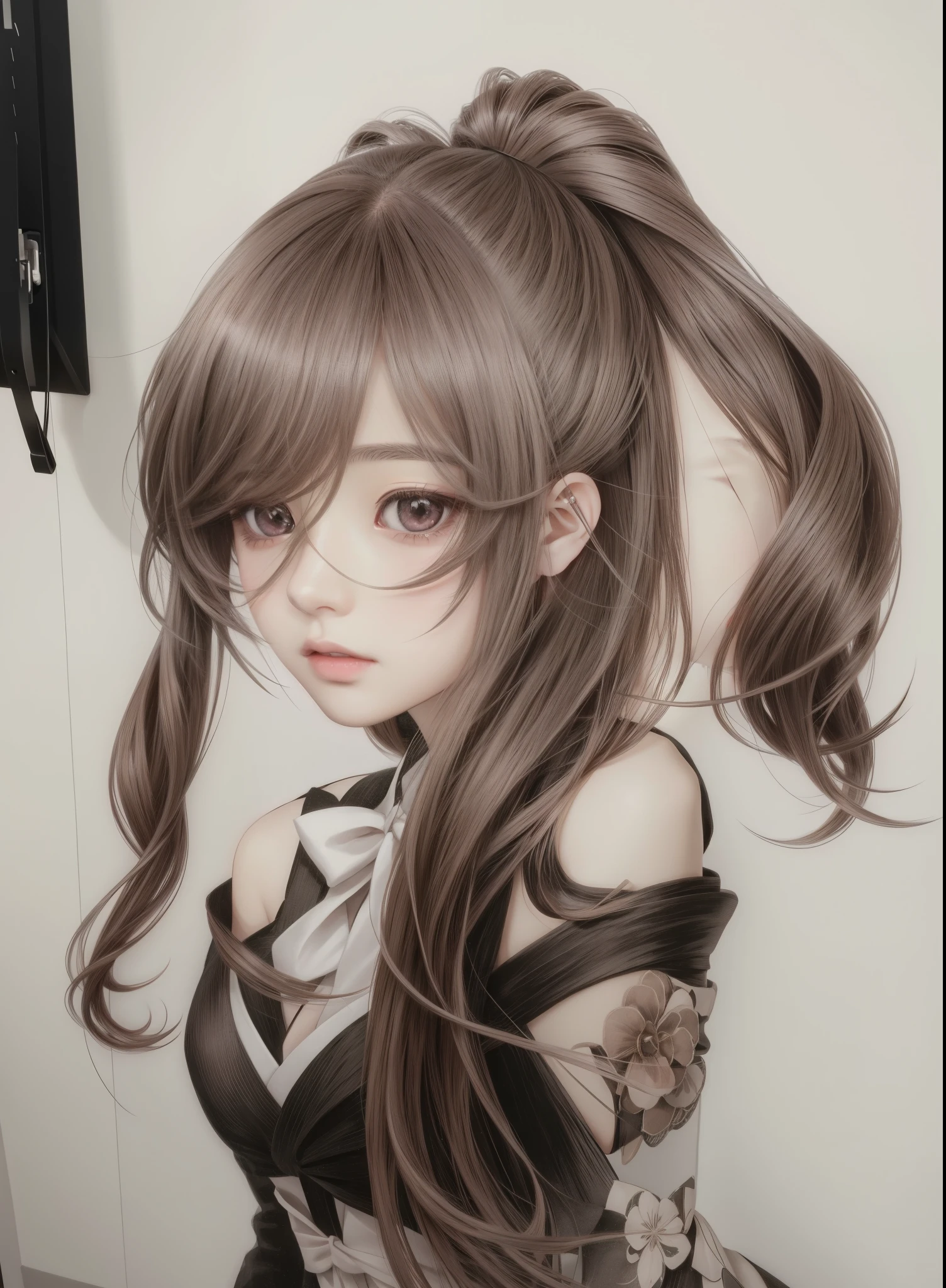 a girl with with bow eyes, realistic anime , beautiful anime portrait, portrait of an anime girl, japanese anime artist, portrait of anime girl, portrait anime girl, detailed portrait of anime girl, anime 4d, realistic, anime portrait, anime realism style, artgerm portrait, anime, anime girl 4d