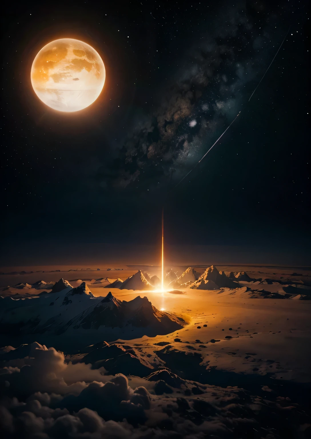 Depict planets in space radiating vivid hues, transforming the once monochromatic void into a mesmerizing display of planetary diversity and color