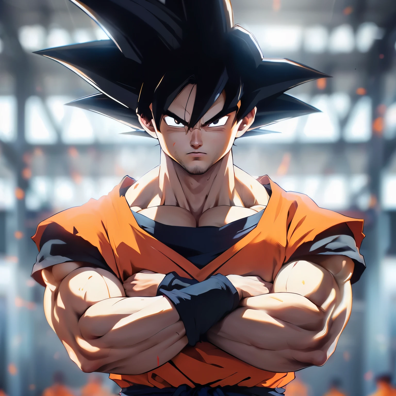 Hyperrealistic version of Goku, hyperdetailed, 8k, hyperrealistic