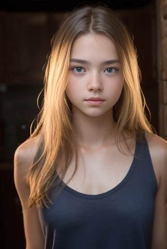 18 years old high school student, long hair, sleeveless, upward-eyed, ((slim, petite)), photorealistic, photography, masterpiece, realistic, realism, photorealism, high definition and detailed realistic, detail, skin texture, ultra detail, realistic skin texture, armature, best quality, ultra high definition, (photorealistic: 1.4), high resolution, raw photography, vivid texture