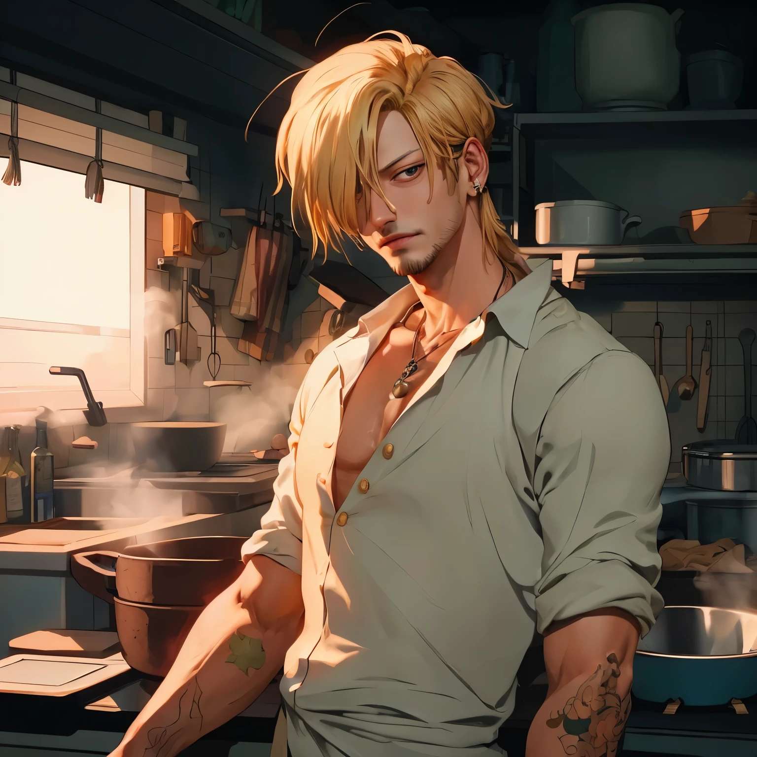 Hyperrealistic version of Sanji, hyperdetailed, 8k, hyperrealistic