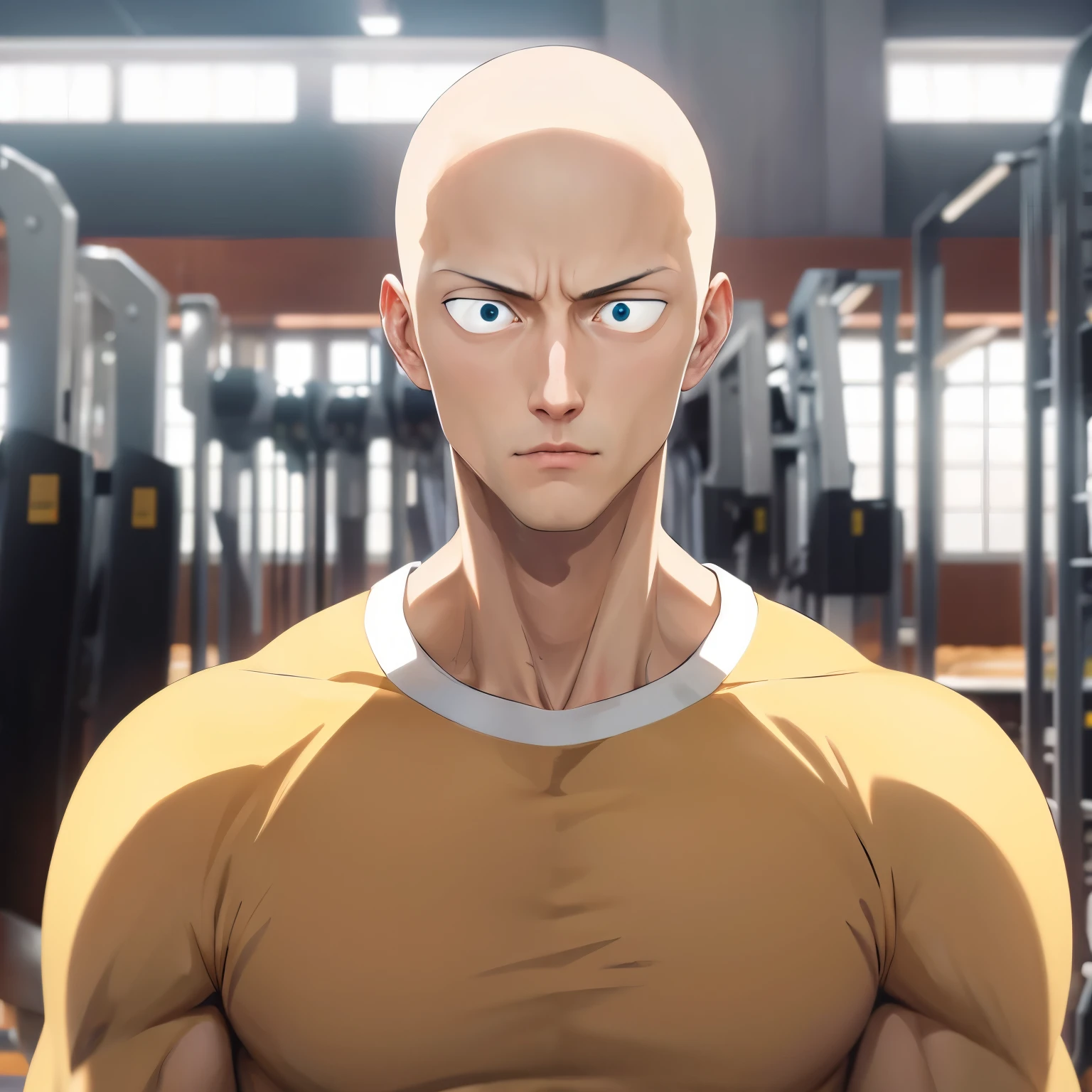 Hyperrealistic version of Saitama, hyperdetailed, 8k, hyperrealistic