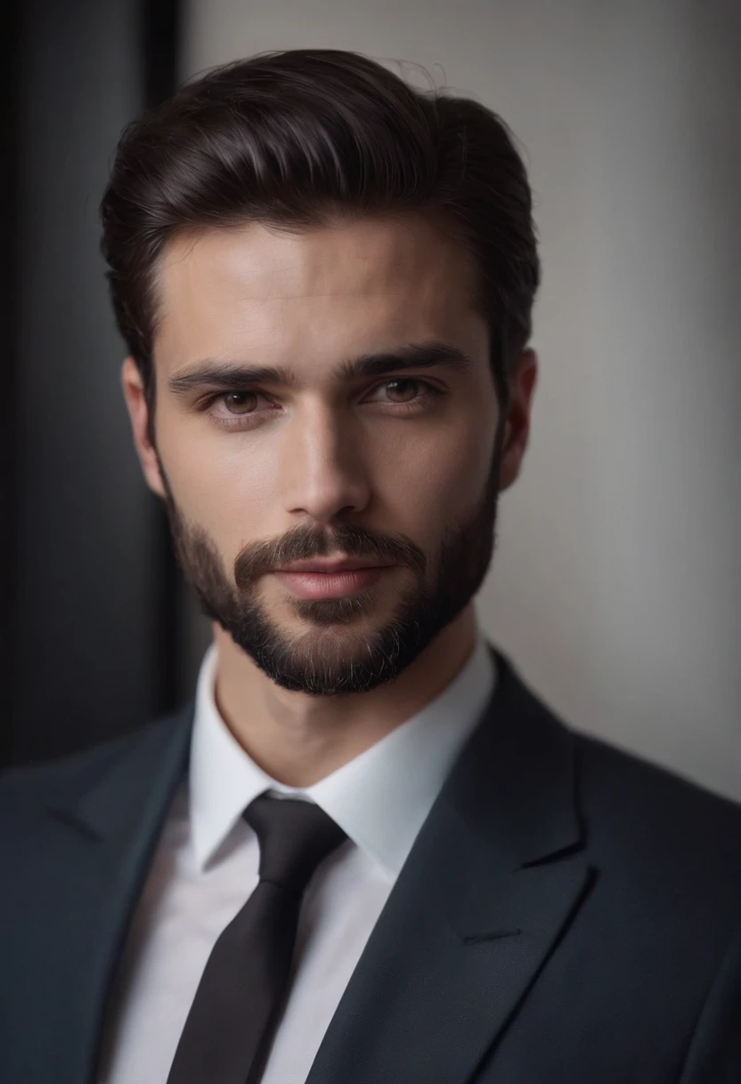 Precioso hombre de traje , Hermosa barba black , Hombre sexy ejecutivo, Terno por lo tanto