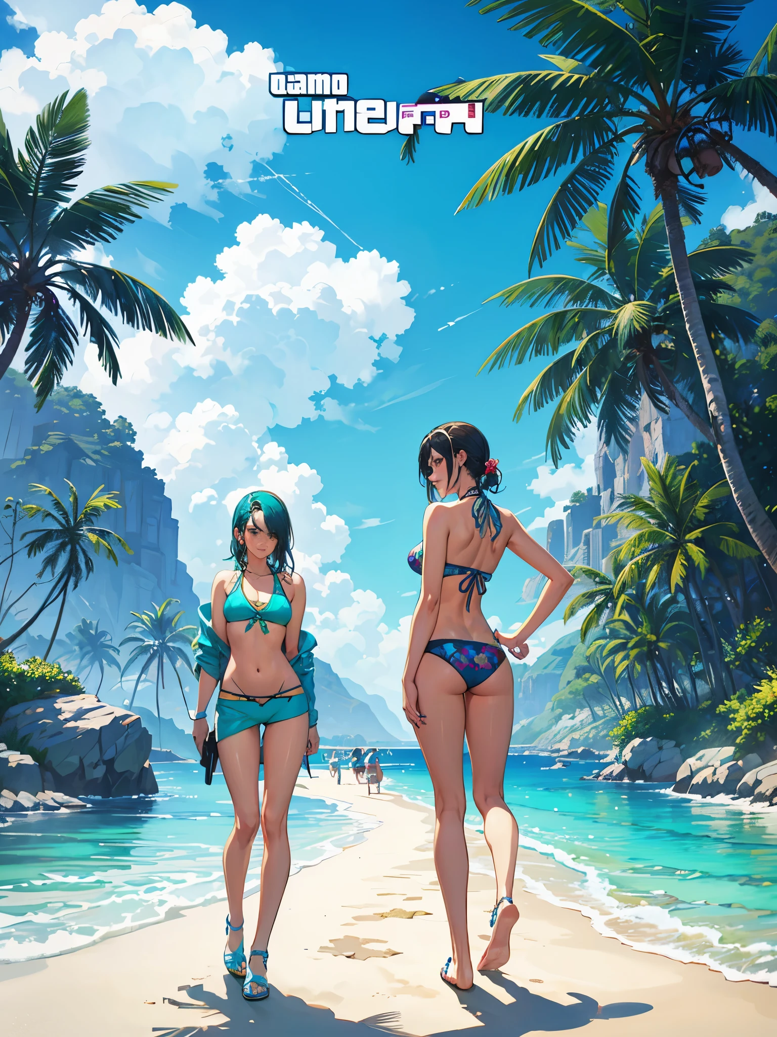 GTA5, turquoise bikini, brief,