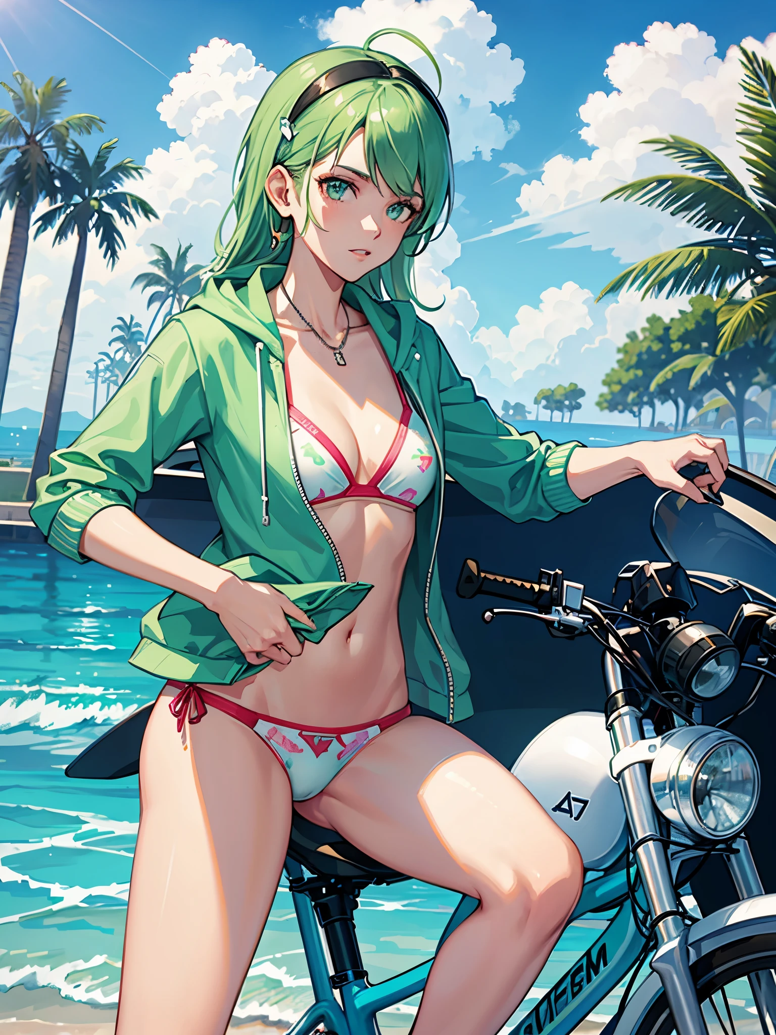 GTA5, mint bikini, brief, on cruiser