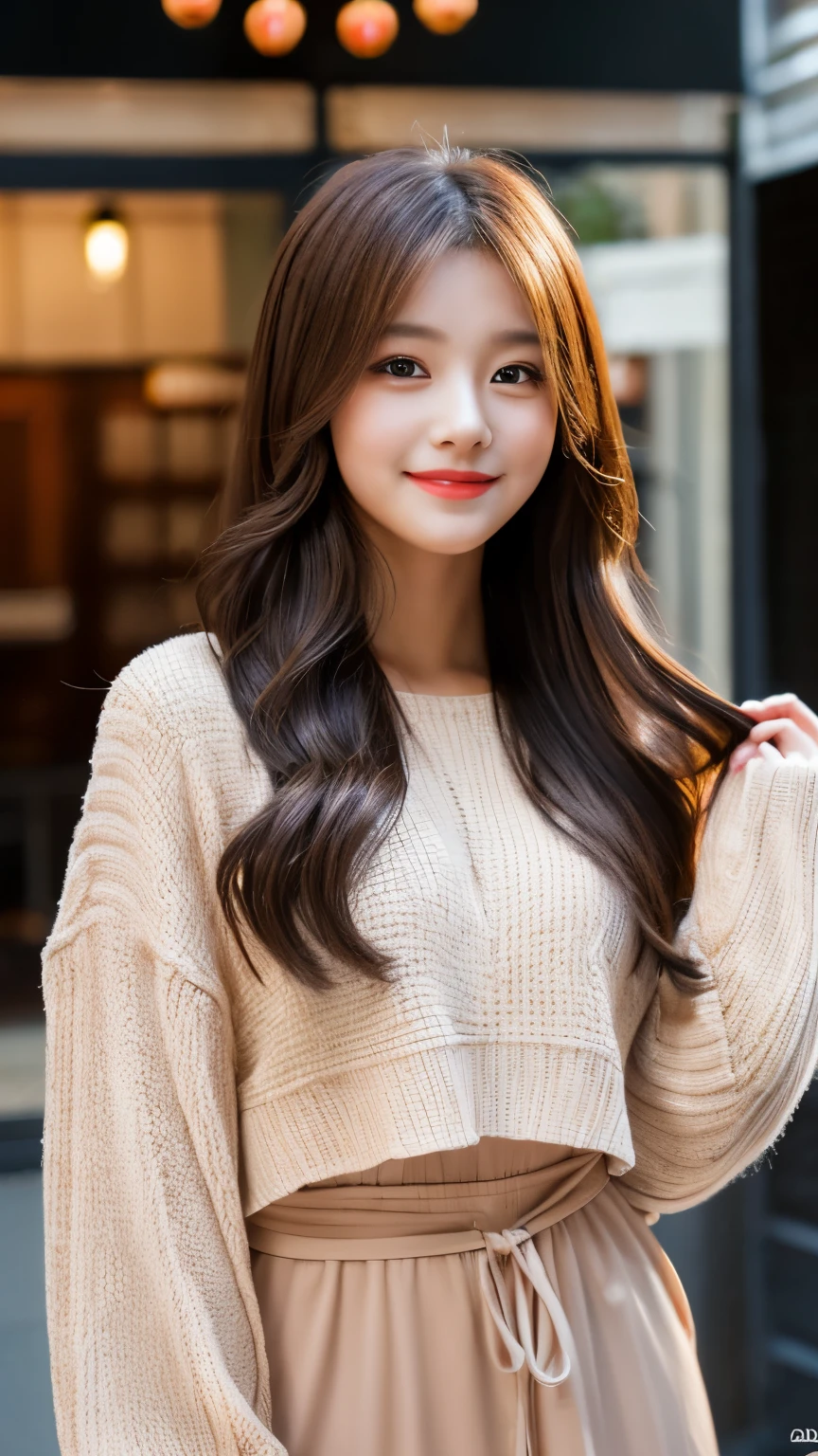 (best quality, ultra-high resolution, real, photorealistic:1.2, 8K), BREAK, a japanese girl, (full body:1.4), BREAK, detailed hair, brown hair, hyper detailed face, hyper detailed skin, white skin, brown eyes, blushing cheeks, detailed red lips, smile, drunk, BREAK, detailed clothings, (stunning outfit for the photo shoot:1.5, long sleeves, bending forward:1.2), BREAK, (alleyway:1.2), BREAK, (looking at the camera:1.1, model pose)
