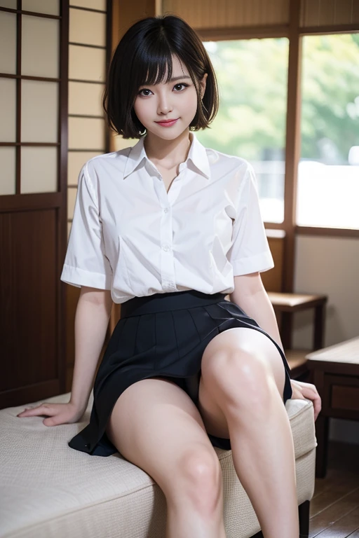 short cut hair,beautiful,K-POP idol,japanese idol,japanese actress,High resolution,beautiful skin,8K,RAW photo,highest quality,masterpiece,realistic,photo-realistic,clear,professional lighting,beautiful顔,highest quality,超High resolution,whole body,sexy,beautiful feet,beautiful歯列, beautiful唇,smile, Tight Skirt,mini skirt,panty shot,panty shot,Upskirt,bar