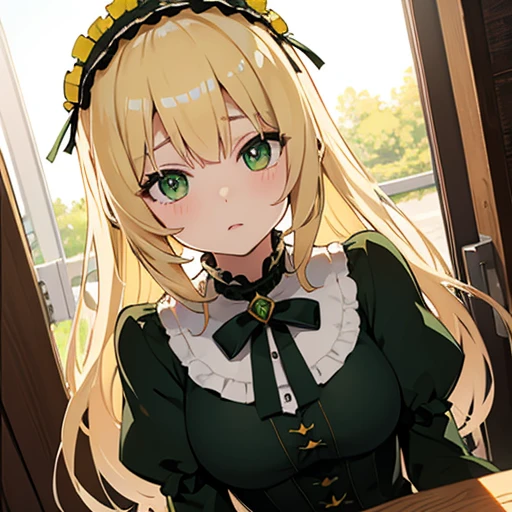 Blonde Yellow-green eyes ta Cute Erotic